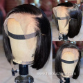 Short Bob Lace Front Wig Human Hair,new Arrival Middle Part 8 Inch Remy Hair,wigs for Black Women wearing Silky Straight Weave